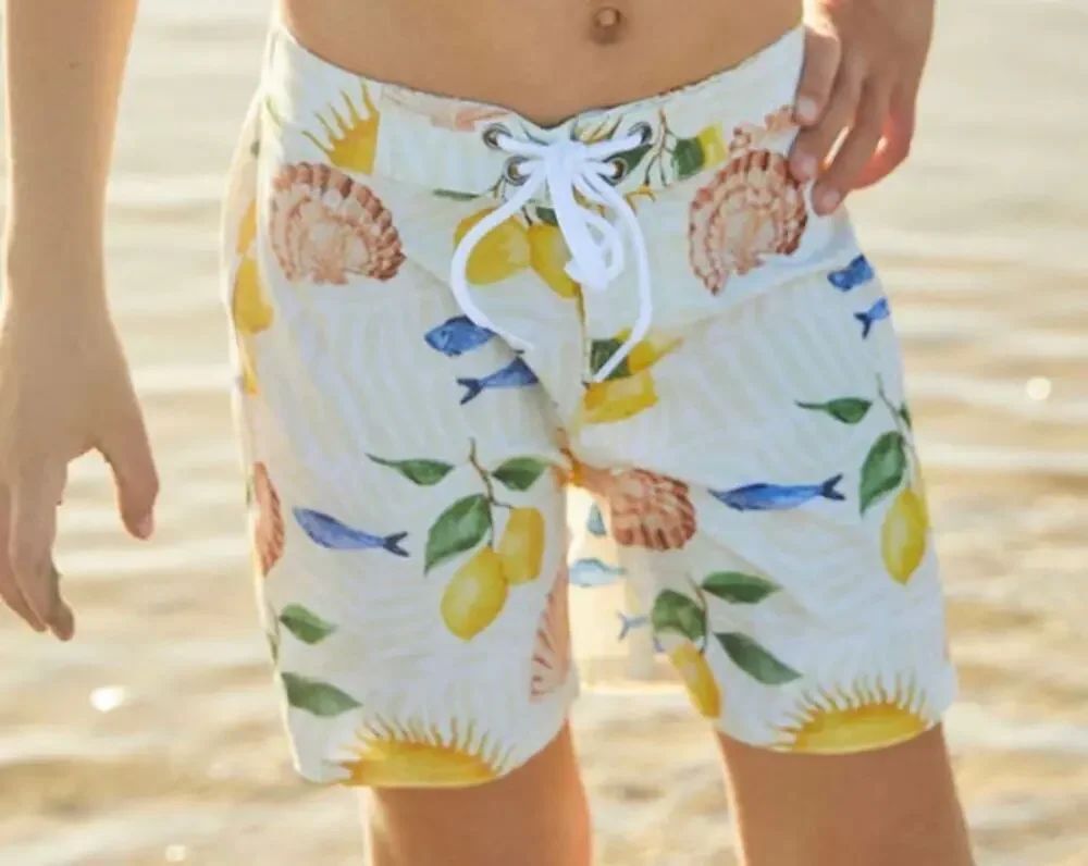 Citrine Johnny Boardies Paloma Print Boys Sz. 12